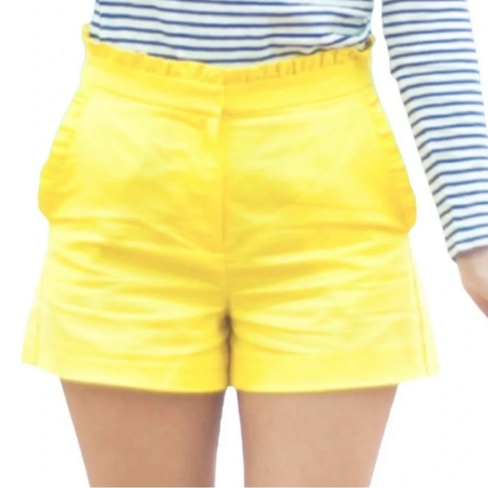 J. Crew Bright Yellow Linen Women's Shorts